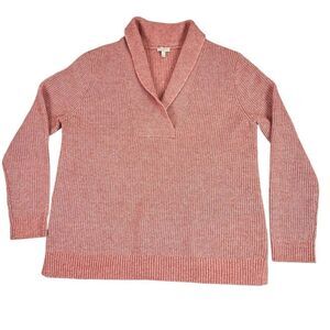 Talbots Large Shawl Collared Ribbed Sweater